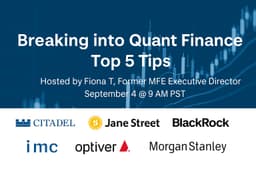 Breaking Into Quant Finance - Top 5 Tips