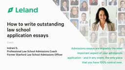How To Write Outstanding Law School Application Essays