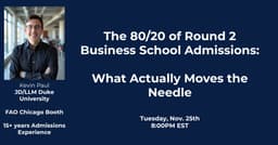80/20 for Round 2 MBA Applications: What Really Matters