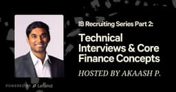 Technical Interviews & Core Finance Concepts