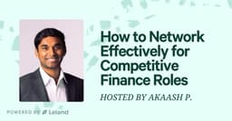 How to Network Effectively for Competitive Finance Roles 