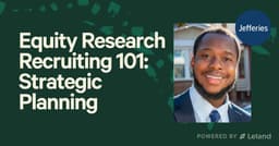 Equity Research Recruiting 101: Strategic Planning
