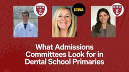 What Admissions Committees Look for in Dental School Primaries