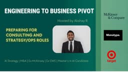 Ask Me Anything - Pivoting from SWE to Consulting & Strategy/Ops