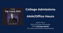 AMA/Office Hours: College Admissions