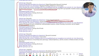 Extracurricular List 1: Example & Analysis