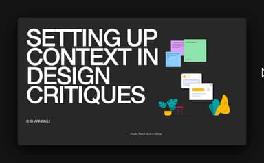 Setting Up Context in Design Critiques