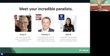 Finance to MBA Panel