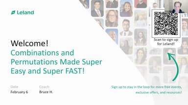 Combinations and Permutations Made Fast and Easy