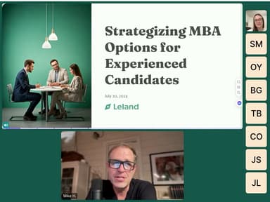 Strategizing MBA Options for Experienced Candidates (EMBA Focus)