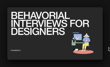 Behavioral Interviews for UX Designers