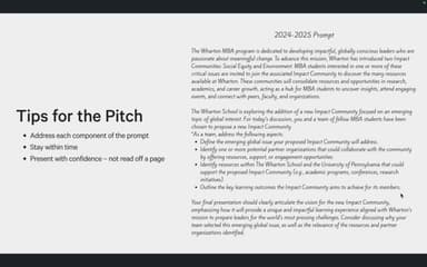 Wharton TBD Strategy