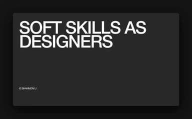 Soft Skills as Designers