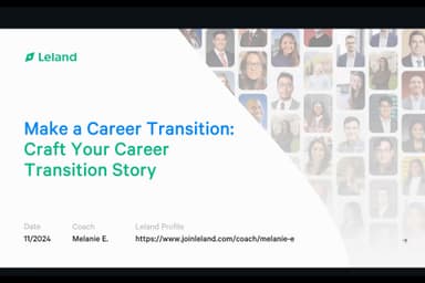 Craft Your Career Transition Story