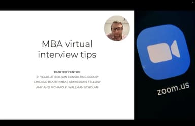 Tips for Your Virtual MBA Interviews
