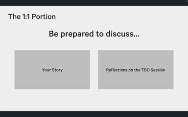Wharton TBD: 1:1 Portion
