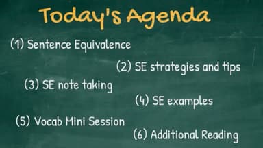 GRE Sentence Equivalence