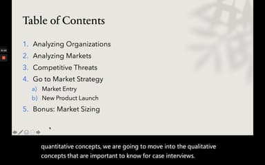 Analyzing Organizations in Case Interviews