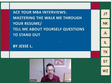 Ace MBA Interviews: Strategies for Walk Me Through Your Resume & TMAY