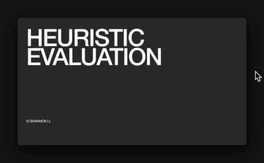Heuristic Evaluation