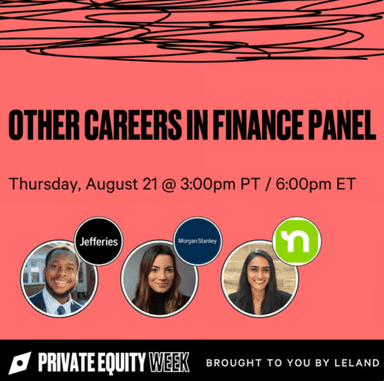 Other Careers in Finance Panel