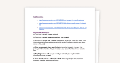 Networking: Key Steps & Sample Messages