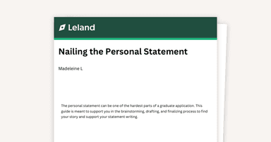 Nailing the Personal Statement