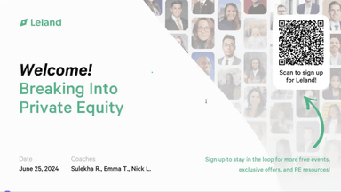 Breaking Into Private Equity Panel