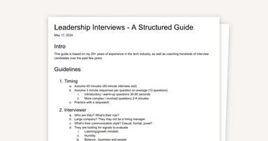 How to Ace Your Tech Leadership Interview