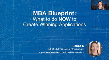 MBA Blueprint: What to Do NOW to Create Winning Applications