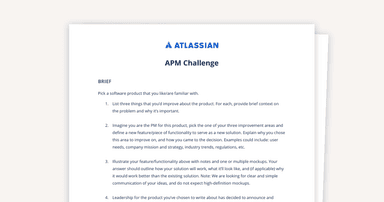 Example of an Atlassian APM Challenge