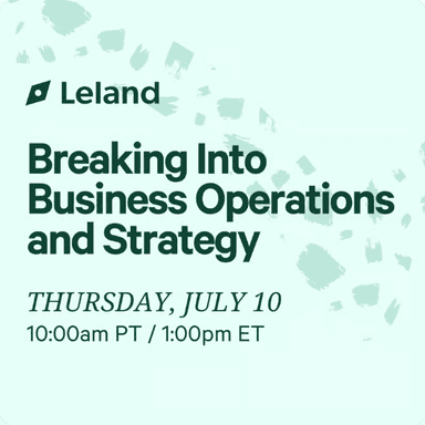 Breaking Into Business Operations and Strategy
