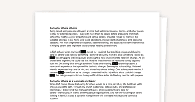 HBS Example Essay – Leading with Empathy in Healthcare and Community