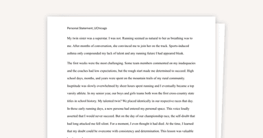 An Example of an Accepted Personal Statement for UChicago Law