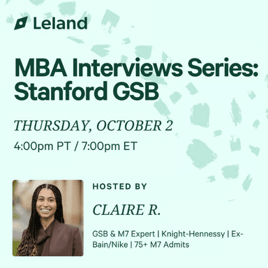 MBA Interviews Series: Stanford GSB