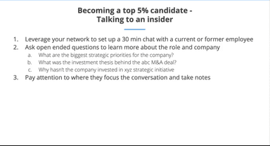 Company Research: Talk to an Insider