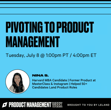 Pivoting to Product Management