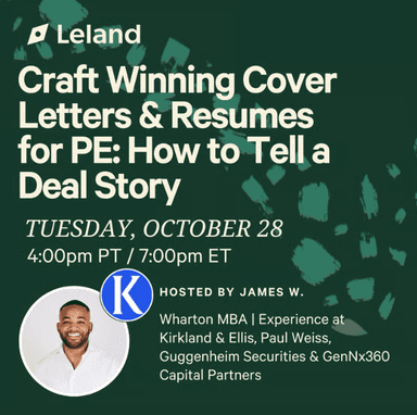 Craft Winning Cover Letters & Resumes for PE: How to Tell a Deal Story