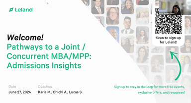 Pathway to a Joint MBA/MPP: Admissions Insights