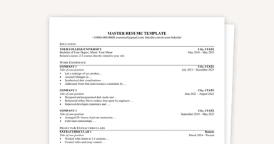 APM Resume Template