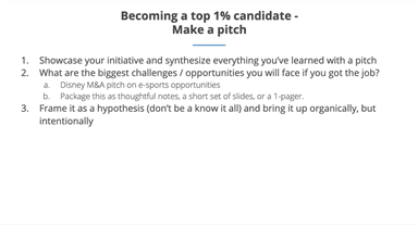 Company Research: Make a Pitch