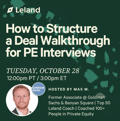 How to Structure a Deal Walkthrough for PE Interviews