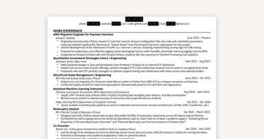 Software & Data Science Resume Example