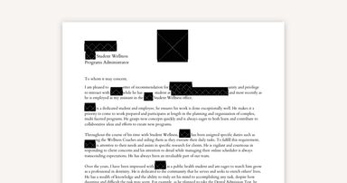 Letter of Recommendation Example: University of Utah