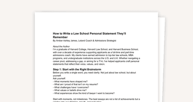 How to Write a Personal Statement They’ll Remember