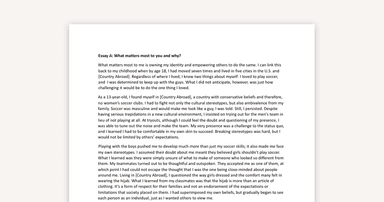 Stanford GSB Essay – What Matters Most and Why