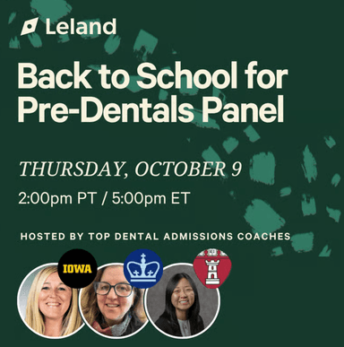 Back to School for Pre-Dentals Panel