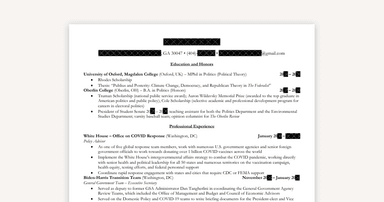 From the White House to Stanford/Yale Law: My Winning Resume Example