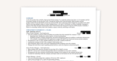 Senior Product Manager Example Resume