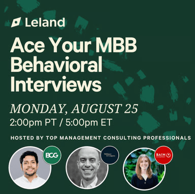 Ace Your MBB Behavioral Interviews Panel